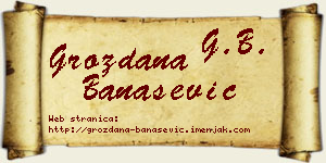 Grozdana Banašević vizit kartica